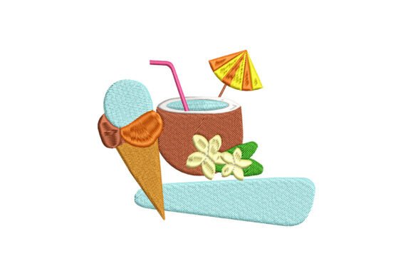 Beach with Coconut Split Monogram
