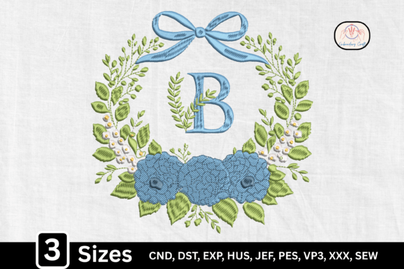 Blue Coquette Bow Monogram