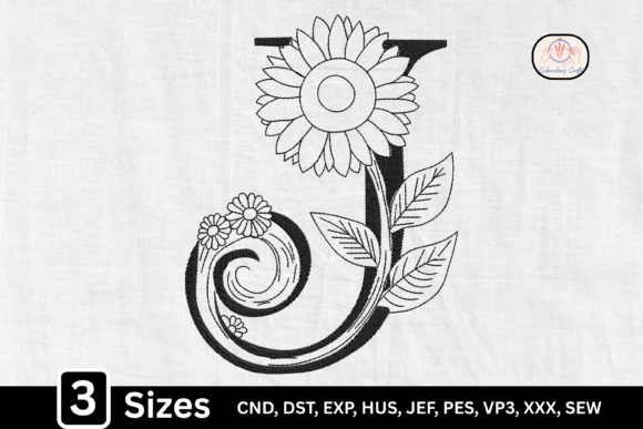 Botanical Sunflower Monogram