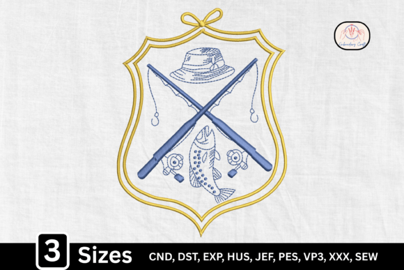 Crossed Fishing Monogram