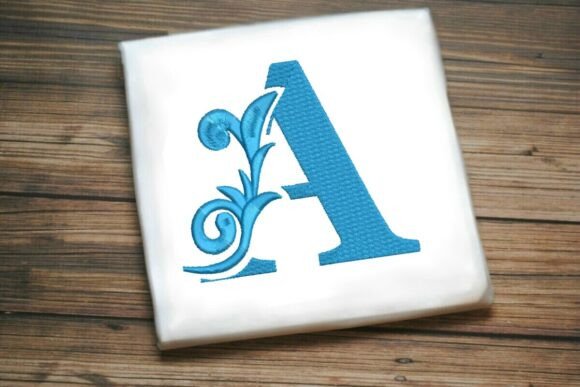 Flourished Leaf Monogram A