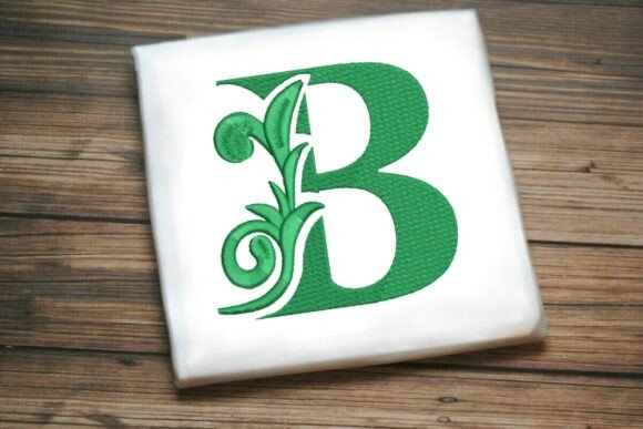 Flourished Leaf Monogram B