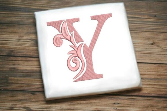 Flourished Leaf Monogram Y