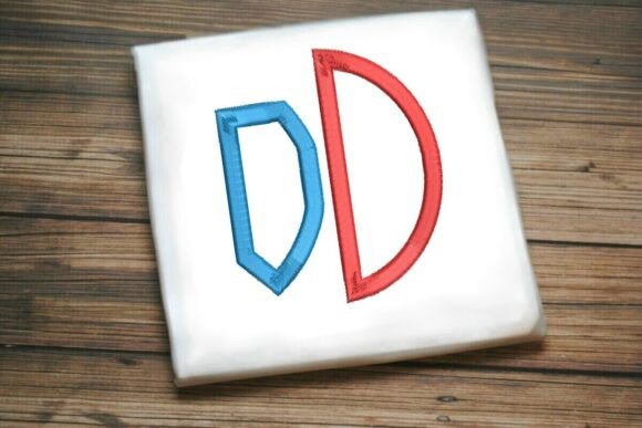 Geometric Split Letter Monogram D
