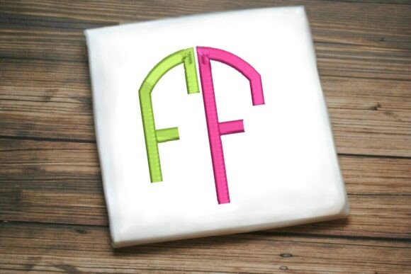 Geometric Split Letter Monogram F