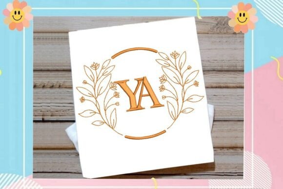 Gold Floral Monogram Frame