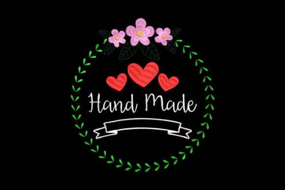 Handmade Heart Flower Monogram