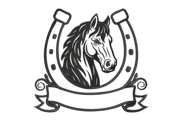 Horse in Horseshoe Monogram