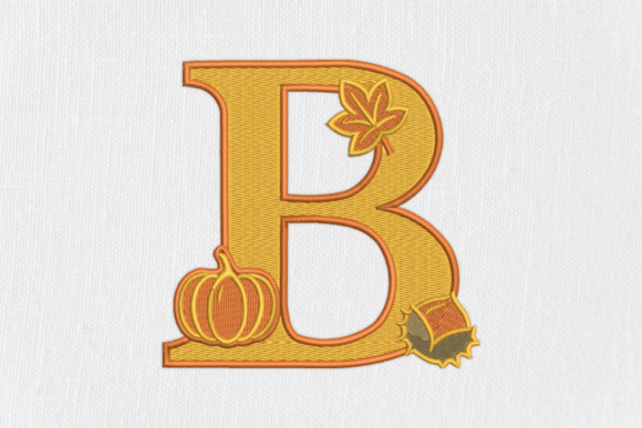 Letter B Autumn Monogram