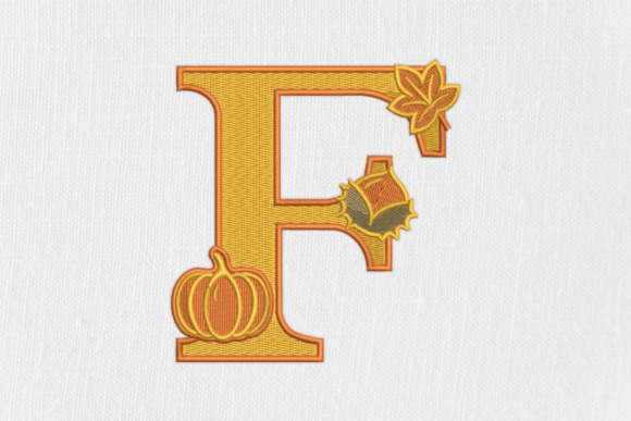 Letter F Autumn Monogram