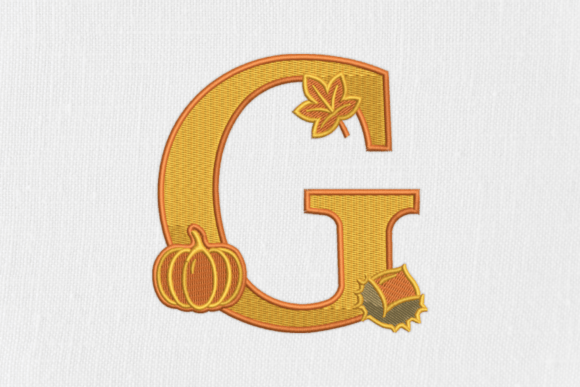 Letter G Autumn Monogram