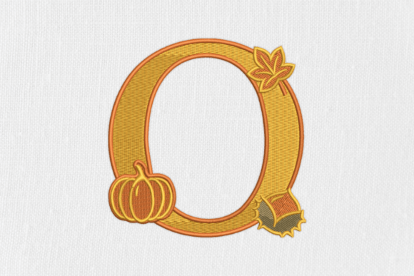 Letter O Autumn Monogram
