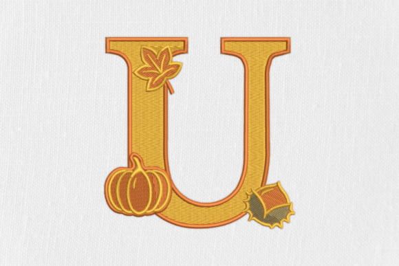 Letter U Autumn Monogram