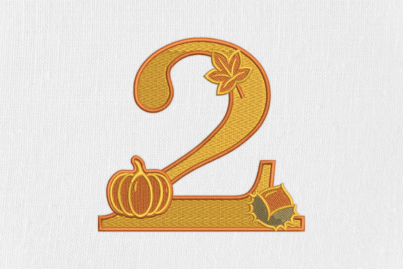 Number 2 Autumn Monogram