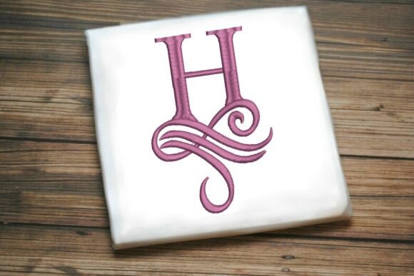 Oceanic Flourish Monogram H