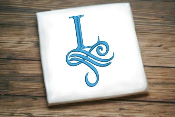 Oceanic Flourish Monogram L