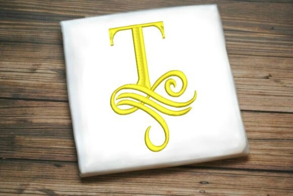 Oceanic Flourish Monogram T