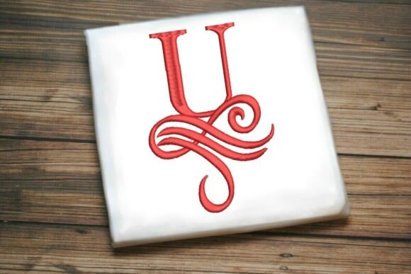 Oceanic Flourish Monogram U