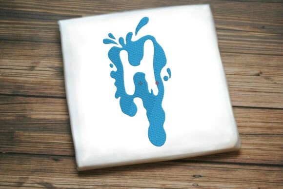 Paint Splash Uppercase Monogram H