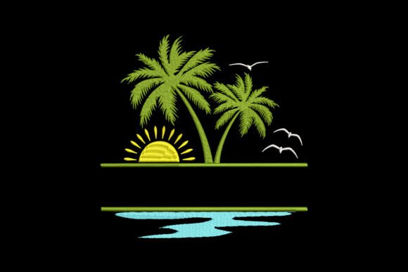 Palm Tree Split Monogram