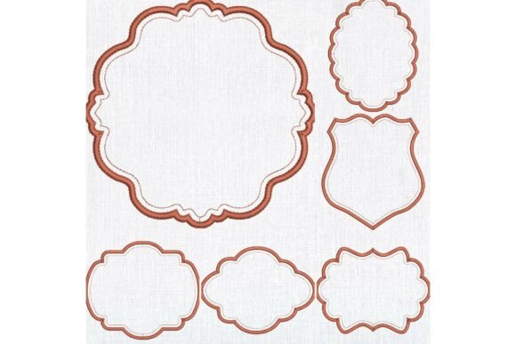 Set 6 Wedding Monogram Frames