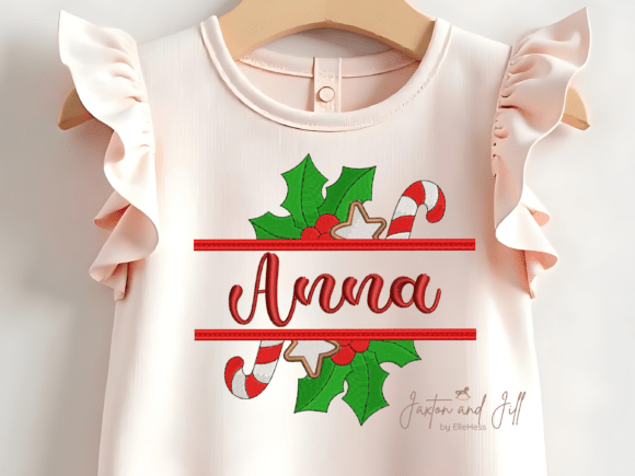 Split Christmas Monogram Frame