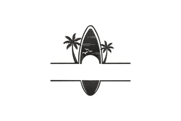 Tropical Surfboard Monogram